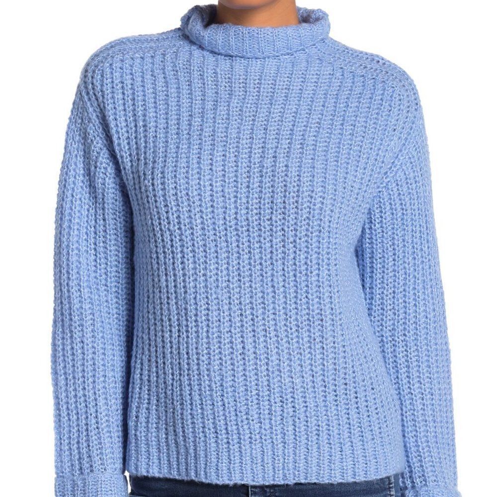 Abound Mock Neck Cozy Knit Pullover Sweater sz Med